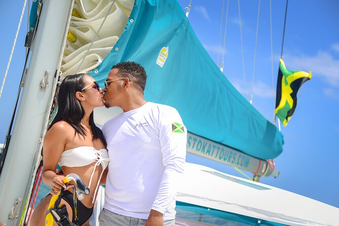 3.5hr Private Catamaran Cruise with Snorkeling, DJ, Bar, Food - The bar setup: rum, tequila, vodka, beer, and mimosas