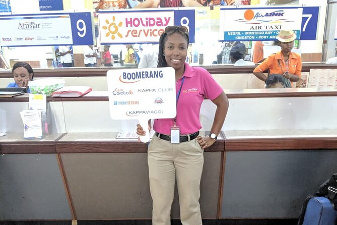Airport Shuttle from Montego Bay (MBJ) to Hotel - MBJ Arrival Plan: Meeting Staff at Desk 8 After Customs