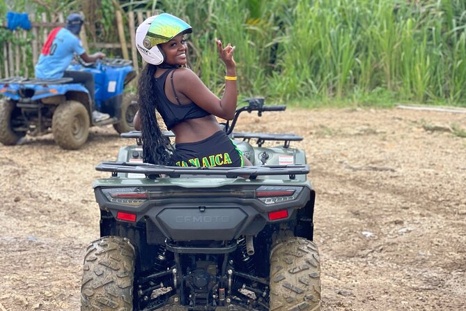 ATV and Bamboo Rafting With limestone foot massage and transport - Riding the ATV in Jamaica: Off-Road Fun With a Moderate Fitness Reality