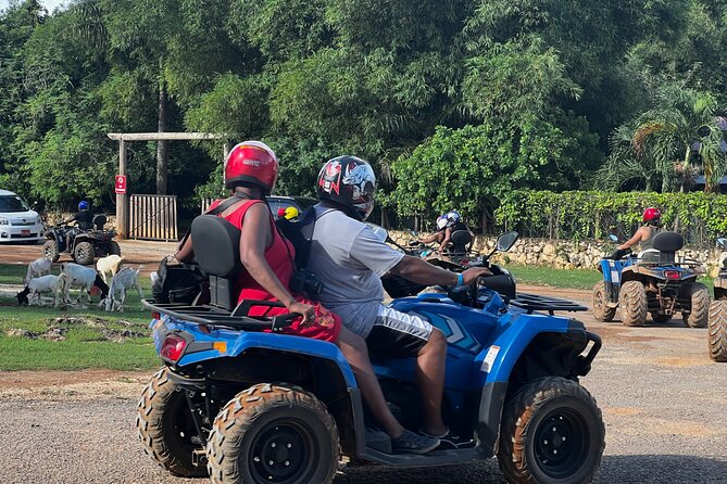 ATV & Bamboo Rafting With Limestone Foot Massage. - Amenities at the ATV site: pool time and a place to reset