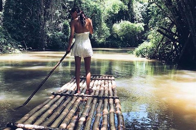 Authentic Jamaican Bamboo Rafting Tour from Montego Bay - Your 30-foot bamboo raft on the Martha Brae River