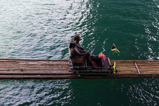 Bamboo Rafting, Frenchman Cove, Boston Jerk Centre in Portland - Portland, Jamaica by raft, beach, and jerk