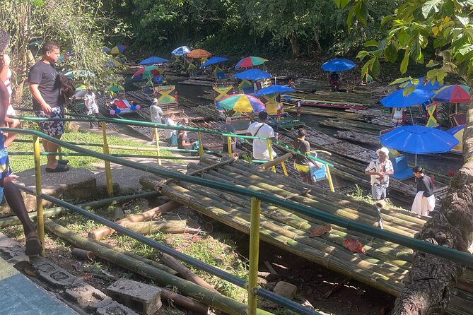 Bamboo Rafting with Limestone Foot massage then Margaritaville. - The limestone foot massage, aka jungle socks