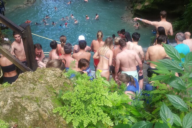 Blue Hole Adventure Ocho Rios. - The 10-Minute Hike Upstream and Waterfall Back Massage