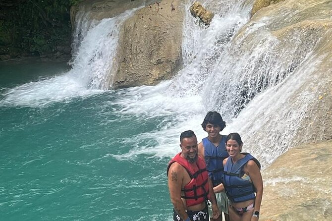 Blue Hole and Beach from Cruise ship Ports or Hotels in Ocho Rios - Stop 1 at Blue Hole: waterfalls, cave exploring, and jump-and-swing choices
