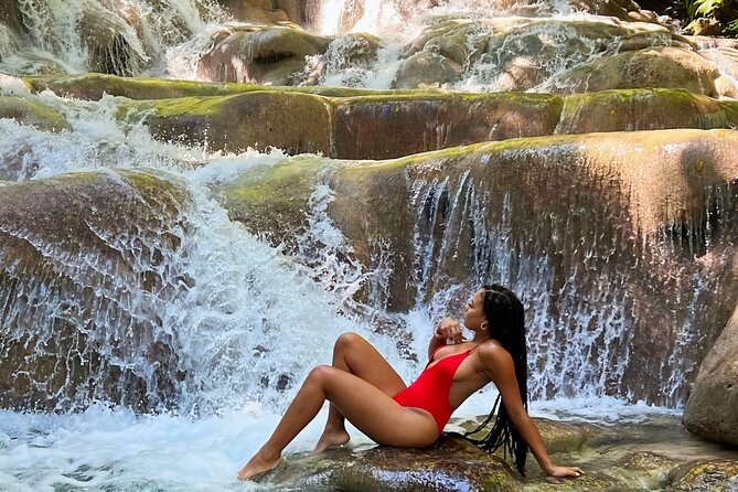 Blue Hole and Dunn's River Falls Ocho rios - Blue Hole: Limestone Pools, Rope Swings, and Cave Exploring