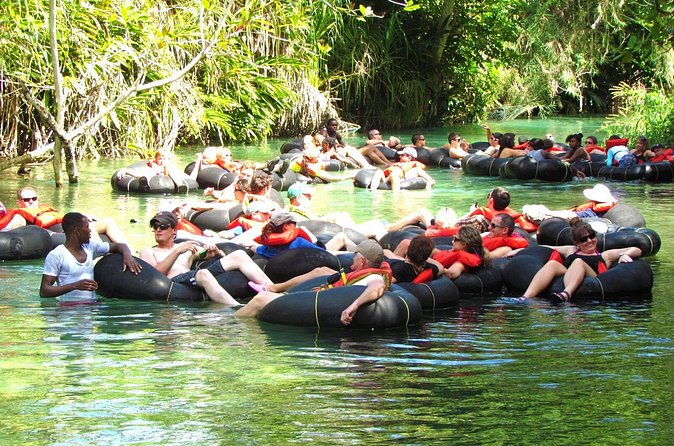 Blue Hole Falls & White River Tubing from Falmouth Jamaica - Guides, pickups, and the ride between stops