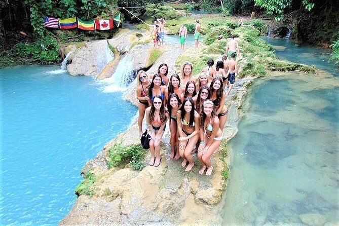 Blue Hole, Secret Falls, and Dunn's River Falls Combo Day-Trip - Blue Hole: cliff jumps and Tarzan rope swings with real instructions
