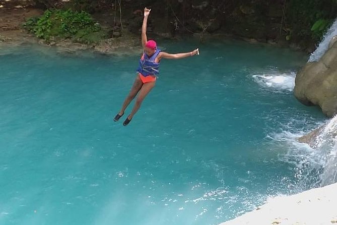 Blue Hole Secret Falls and River Tubing Private Tour - Private pickup from Montego Bay to the mountain water stops