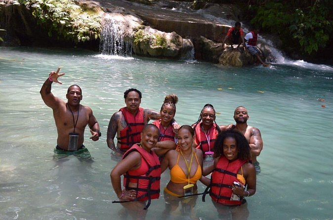 Blue Hole Waterfalls + Bamboo River Rafting Tour from Ocho Rios - Secret Falls hike: a quick walk with a payoff