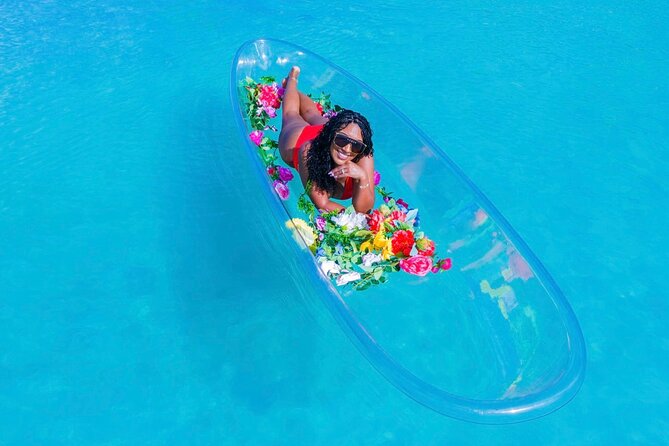 Clear kayak Drone Photo Shoot - Montego Bay Clear Kayak, Drone Camera, and Real-World Poses