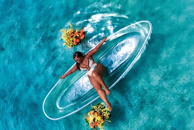 Clear Kayak Drone Photo Shoot and Video in Montego Bay - The clear kayak session, where the ocean does half the work