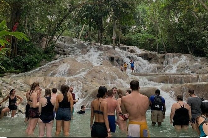Dunn River Falls and Bamboo River Rafting in Ocho Rios Jamaica. - Dunn’s River Falls: A 600-foot climb where water does the coaching