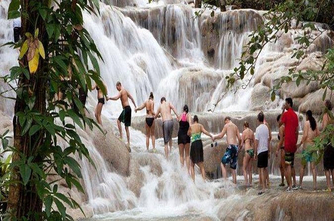 Dunn's River Falls and Blue Hole Combo Tour From Ocho Rios & Runaway Bay - Blue Hole: jungle hike, rope swing, and water comfort matters