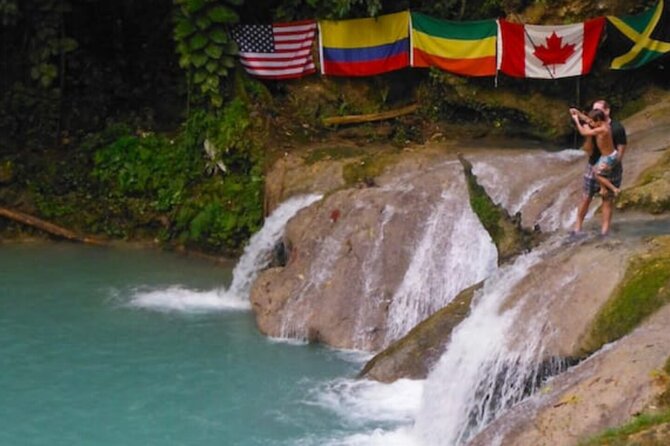 Dunn's River Falls and Blue Hole Secret Falls Combo Daytrip - Blue Hole Falls: limestone sinkhole water, then jungle time