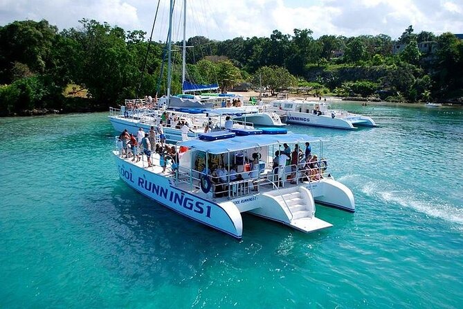 Dunn's River Falls Party Cruise, Blue Hole with Snorkeling, free beverages - Dunn’s River Falls and Blue Hole in one action-packed day