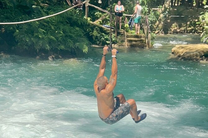 Dunn's River Park & Blue Hole Waterfall Combo from Montego Bay - Blue Hole: limestone sinkholes, jumps, and rope swings