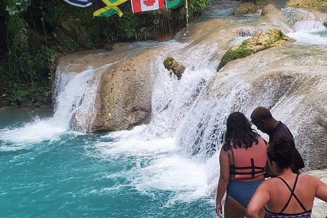 Dunns River Falls & Blue Hole Combo from Montego Bay with Pick Up - Blue Hole: low jumps, rope swing, and doing it the right way