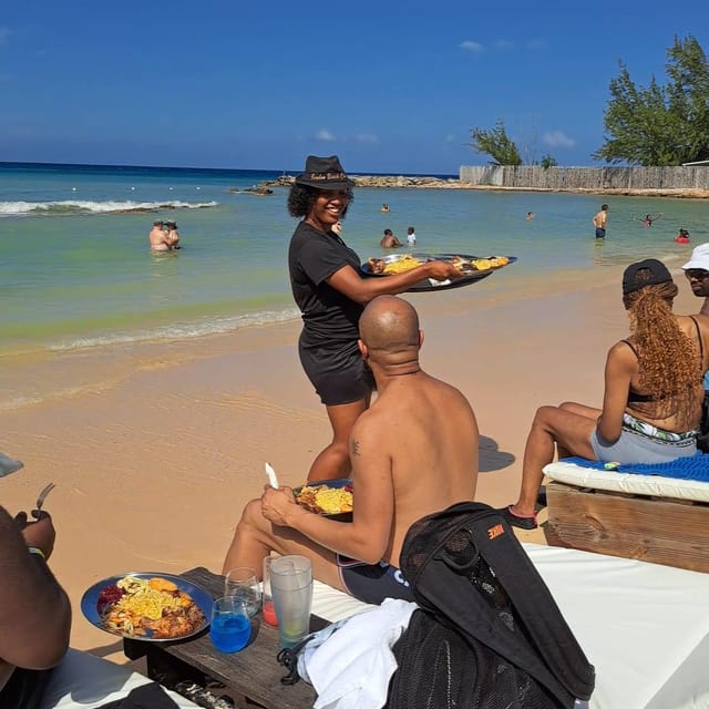 Falmouth: Bamboo Beach Club & Dunn's River Falls - Chair-side lunch and house drinks: how the meal fits the day