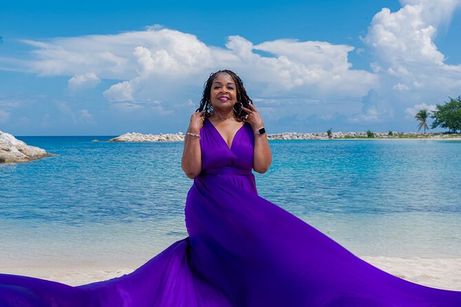 Flying Dress Photoshoot at Doctors Cave Beach Montego Bay Jamaica - Logistics that matter on a real vacation