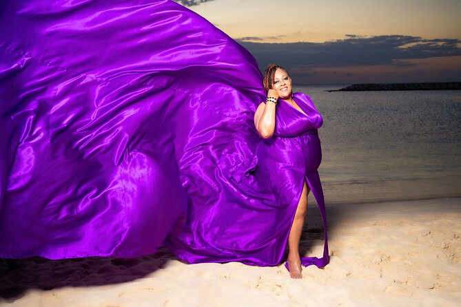 Flying Dress Photoshoot in Jamaica - Flying Dress on Doctor’s Cave Beach in Montego Bay