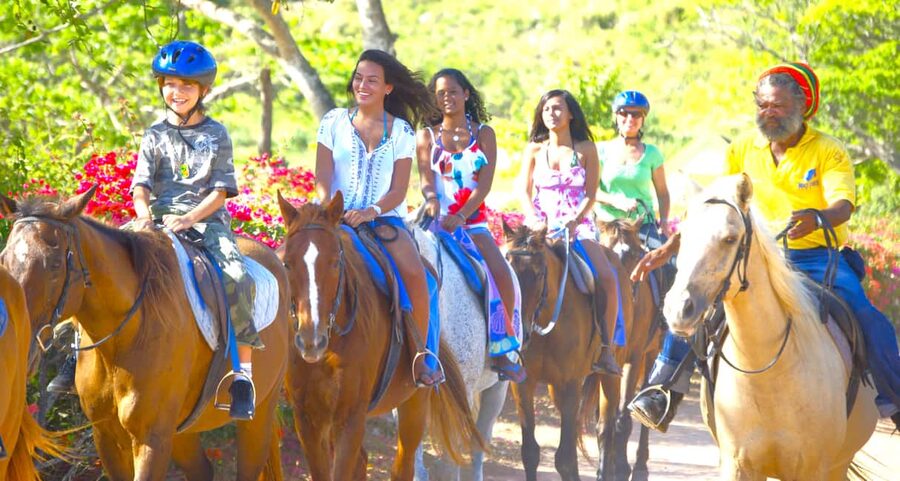 From Falmouth: Horseback Ride and Swim Beach Trip - The Private Beach Ride Finale: Swimming in Clear Caribbean Water