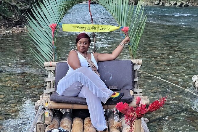 Great River Raft and Full Limestone body Massage In Montego Bay - Riding a 30 ft Handmade Bamboo Raft on the Great River