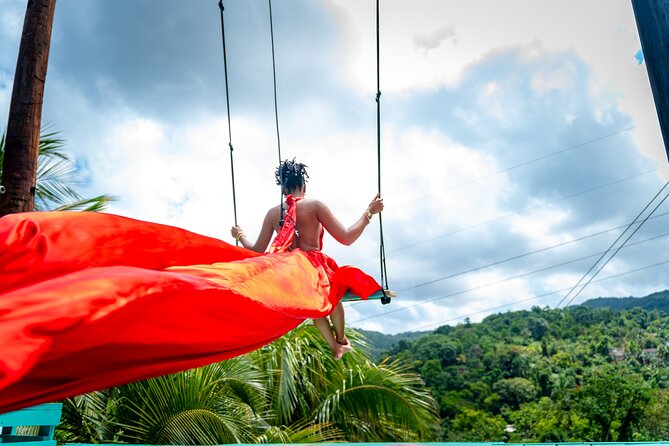 Jamaica Swing Drone Photoshoot with Dress Lunch and Transport - Arriving at Snow Hill: the calm part before you fly