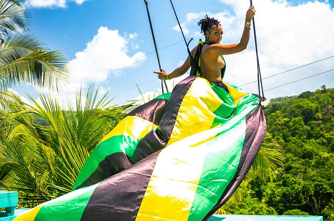 Jamaica Swing Drone Photoshoot with Dress Lunch and Transport - The flying dress rental: how to make it look effortless