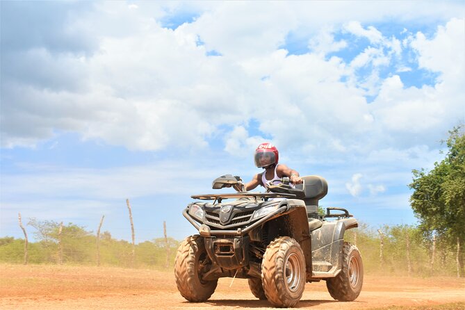 Jamwest ATV Adventure & Horseback Ride Combo in Negril - ATV practice laps, then the Salmon Point trail
