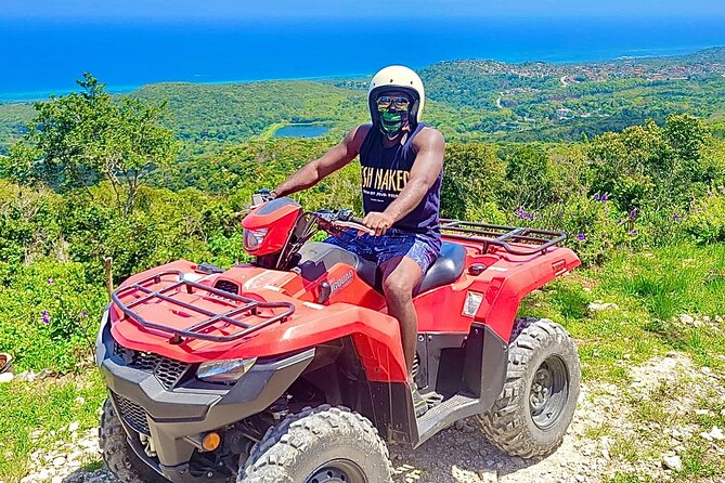 Montego Bay ATV tour with Shopping & Margarittaville options - ATV dust and Hip Strip lights, all within 2 to 3 hours