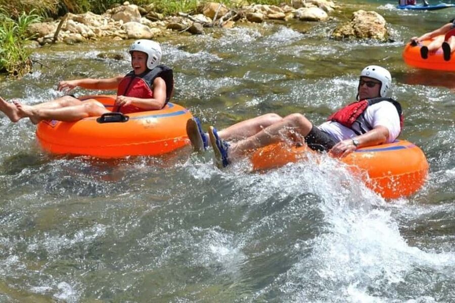 Montego Bay: Dunn's River Falls and River Rapids Adventure - Dunns River Falls, climb the terraces or use the side stairs