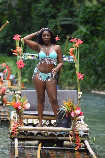 Montego Bay: River Rafting and Limestone Foot Massage - On the river: riding a 30-foot hand-crafted bamboo raft