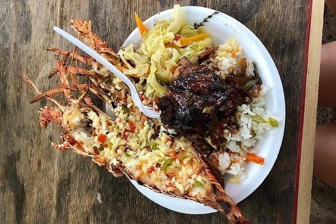 Negril Ricks cruise PLUS Booby Cay Lobster & Cave Snorkeling - Booby Cay Island: Lobster Lunch, Jerk Chicken, and the Cookout Show