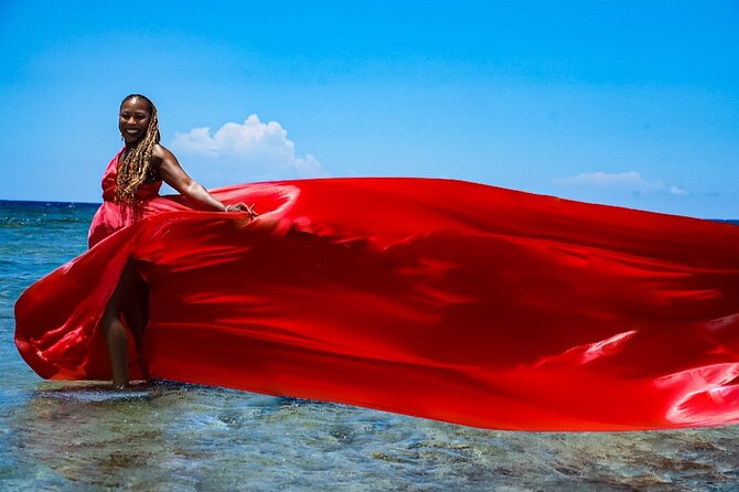 OceanShootJamaica Flying Dress, Montego Bay - How the photo session runs, and what to do with 30 minutes of unlimited shots