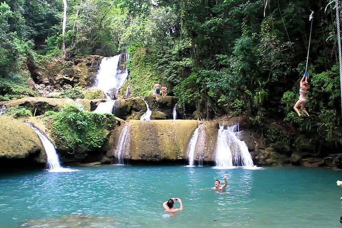 Private Appleton YS Falls and Black River Tour from Montego Bay - YS Falls Rope Swings, Water Terraces, and the Part That Gets You Wet