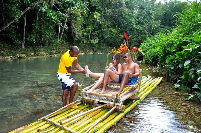 Private Bamboo Rafting along Great River with Pickup - Jungle socks: limestone paste foot and leg massage from river rocks