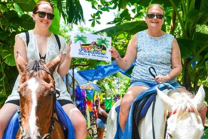 Private Horseback Riding, Swimming and Dunn's River Falls Tour - Horseback Riding in the Caribbean Sea: Choosing a Horse and Reaching the Shore