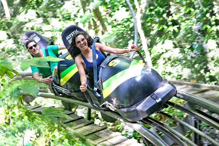 Rainforest Bobsled Mystic Mountain transportation - Safety and limits: who this bobsled transportation is for
