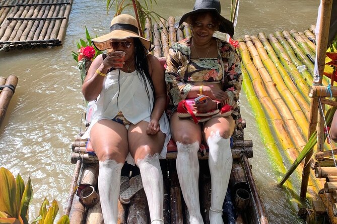 River Rafting with {Limestone Massage} & Ricks Cafe from Montego Bay - Lethe Estate bamboo rafting, hand-crafted raft, and the limestone foot massage
