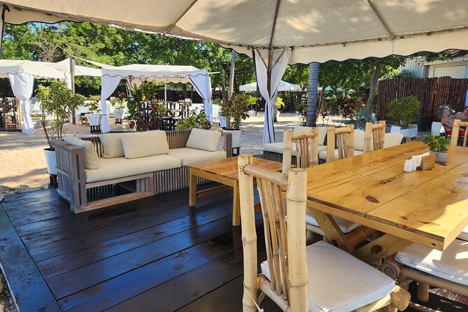 VIP Oceanfront Cabana at Bamboo Beach Club in Montego Bay - Reserved beach chairs, swim time, and shore strolling without the hassle