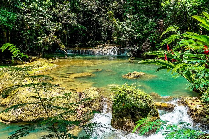 YS Falls and Black River Safari South Coast from Negril Jamaica - YS Falls: Swim in Natural Pools, Stroll Gardens, or Choose Zipline