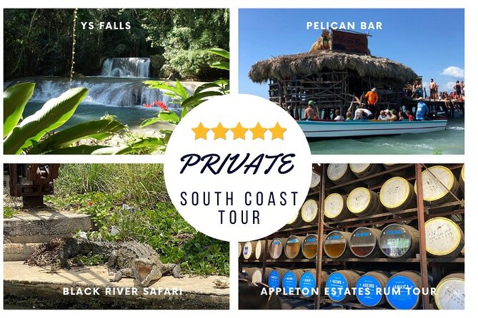 YS Falls, Black River Safari, Appleton Rum Tour OR Pelican Bar (Choose Up to 3) - South Coast combo tour: what makes it worth your time