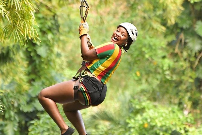 Zipline, Dunn’s River Falls, Bamboo Rafting & Horseback Ride Tour - A tight half-day with Falls, zipline, bamboo rafting, and beach horseback